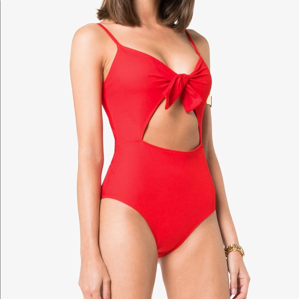 Reformation Tropicana cut out red swimsuit NEW
